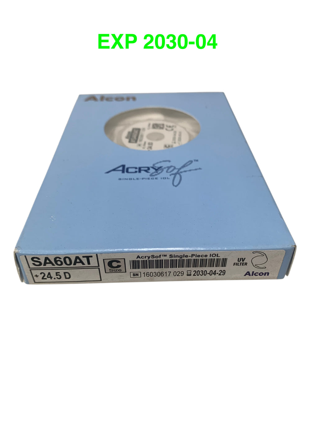 ALCON SA60AT + 24.5 D, C size, AcrySof Single-Piece IOL EXP 2030-04