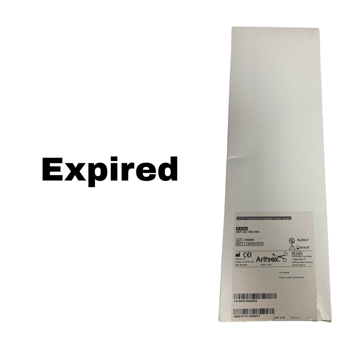 ARTHREX AR-1980-08S OATS Osteochondral Autograft Transfer System 8 mm EXP 2019 07