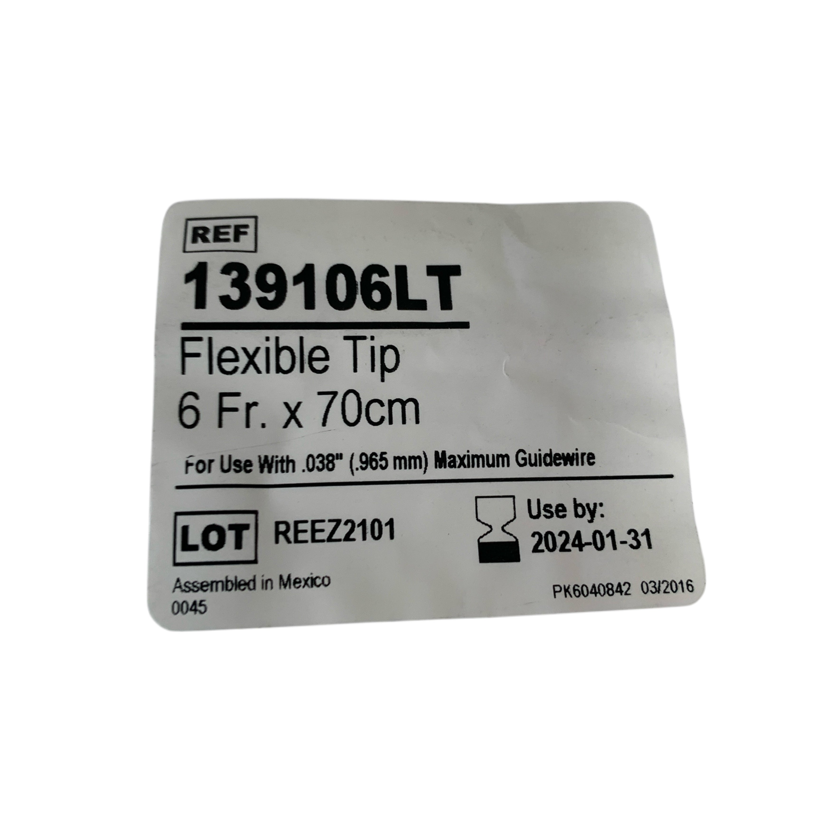 ABBOTT REF 139106LT Flexible Tip 6 Fr. x 70cm, Exp.2024/01