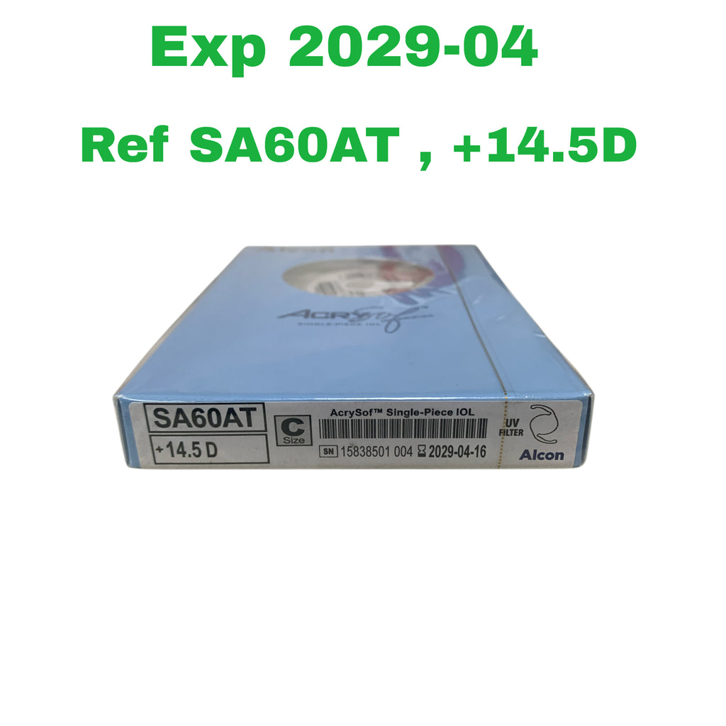 For Sale ALCON SA60AT +14.5 D,C Size AcrySof Single-Piece IOL EXP 2029-04
