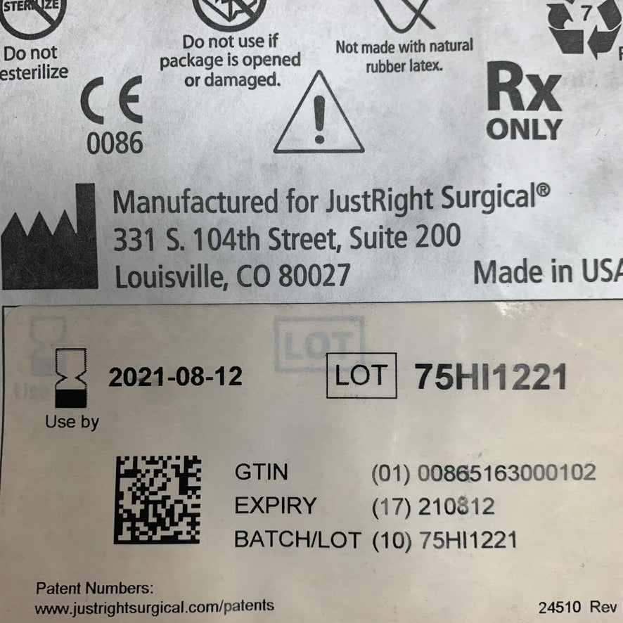 JUSTRIGHT SURGICAL JR-ST25-2.0 JustRight 5mm Stapler 25mm jaw 2.0 staple 20cm shaft EXP 2021 08