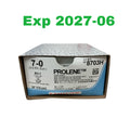 ETHICON 8703H Prolene Blue Monofilament Polypropylene Suture BV 1 Taperpoint Needle 7-0 30in Box of 36 EXP 2027 06