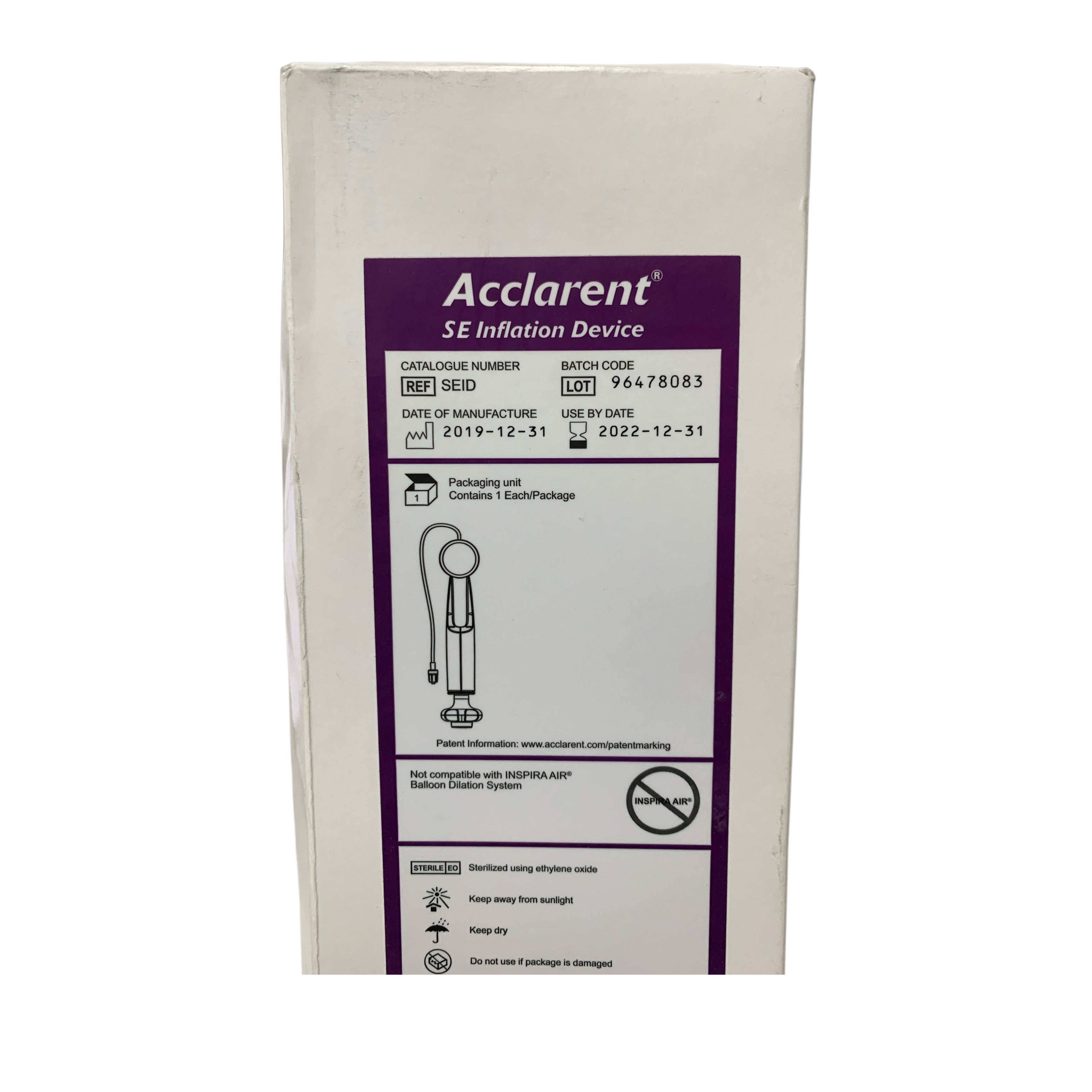 ACCLARENT SEID SE Inflation Device Exp 2022 12