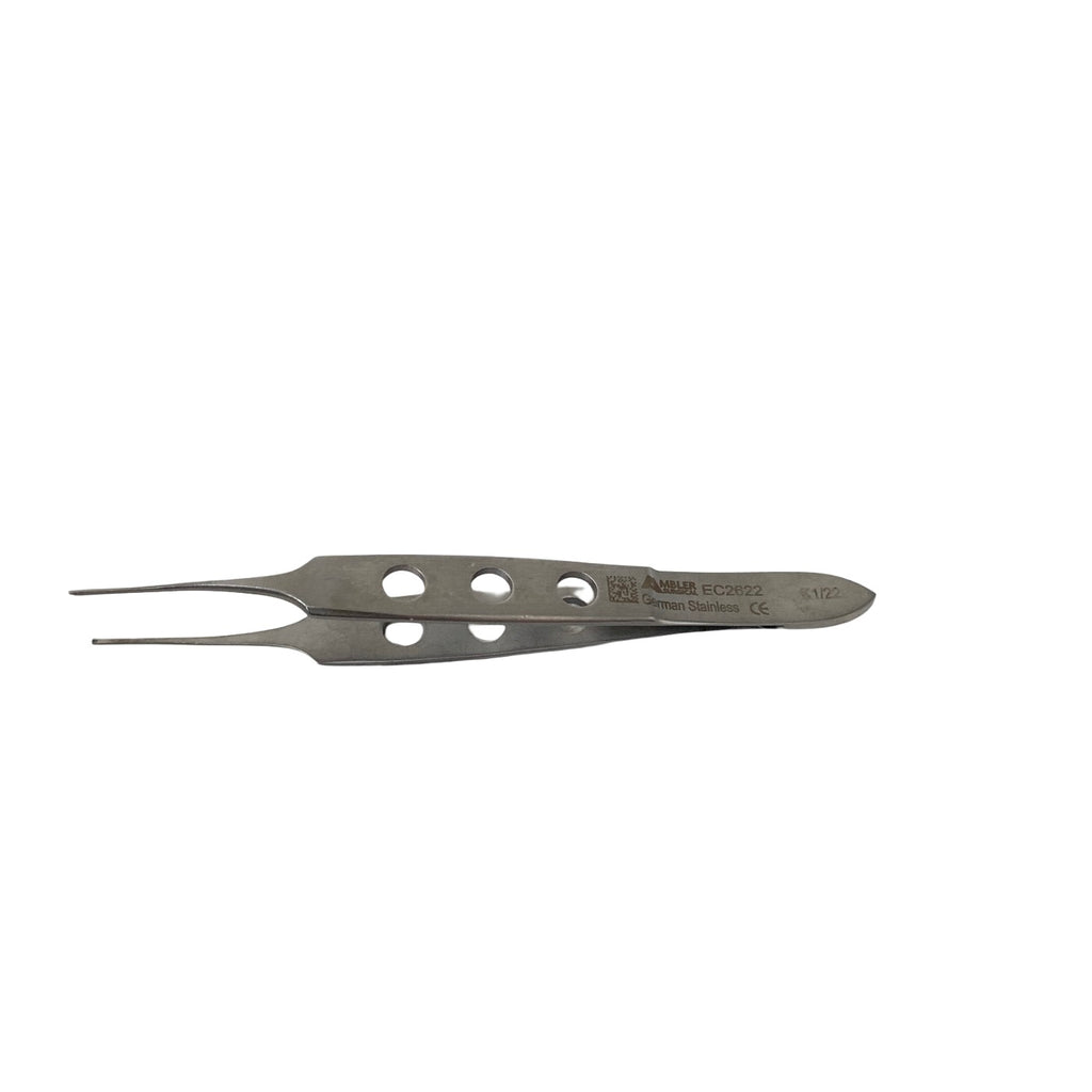 AMBLER REF EC2622 Bishop-Harmon tissue forceps 3 1/2'', straight shafts, delicate 0.3mm 1x2 teeth, economy pattern recommended for clinics/missio