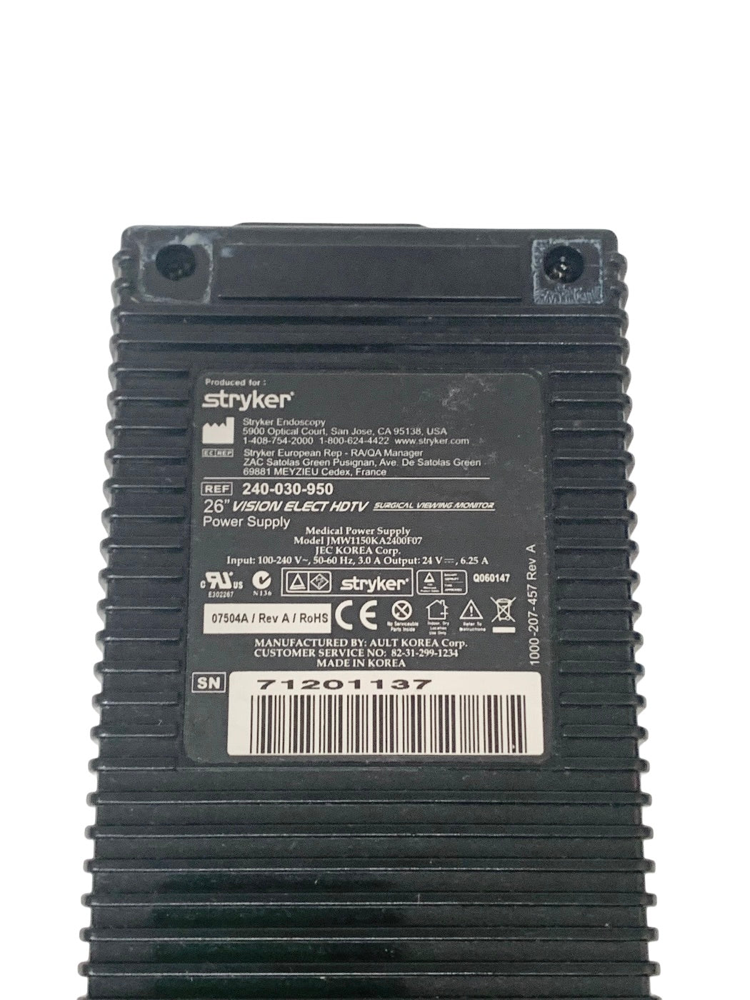 STRYKER REF 240-030-950 Power Supply/Adapter