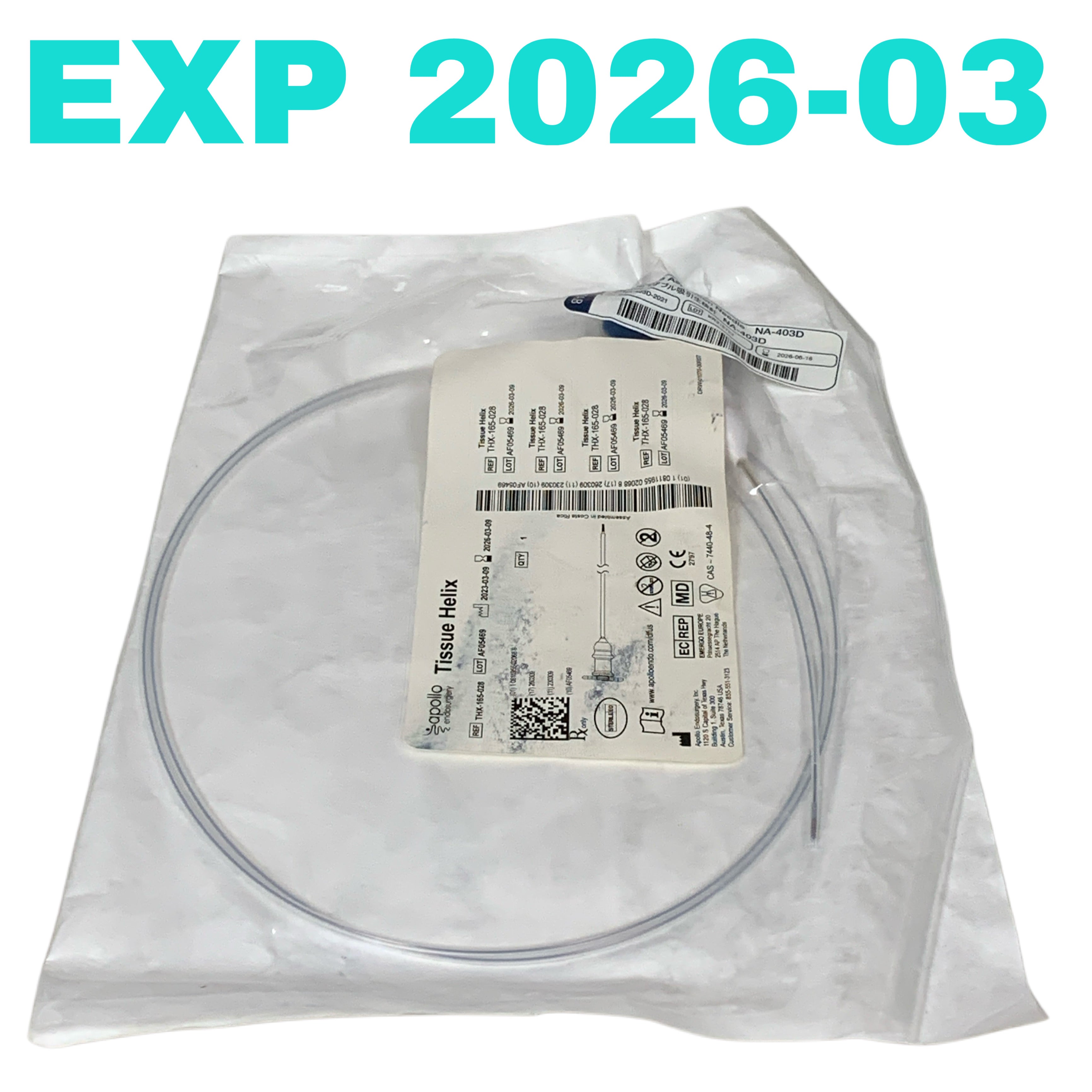 APOLLO ENDOSURGERY REF THX-165-028 Tissue Helix Exp.2026/03