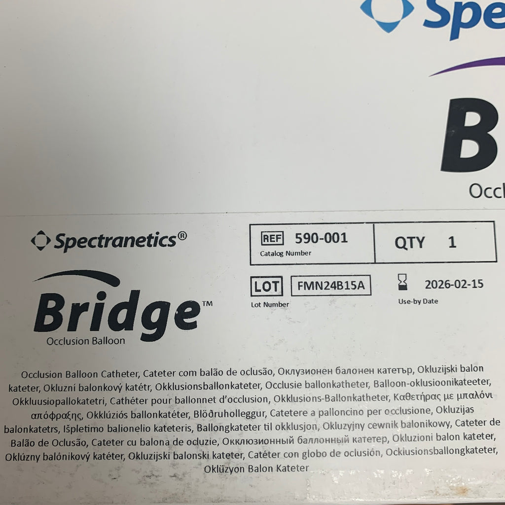 SPECTRANETICS 590-001 Bridge Occlusion Balloon EXP 2026 02