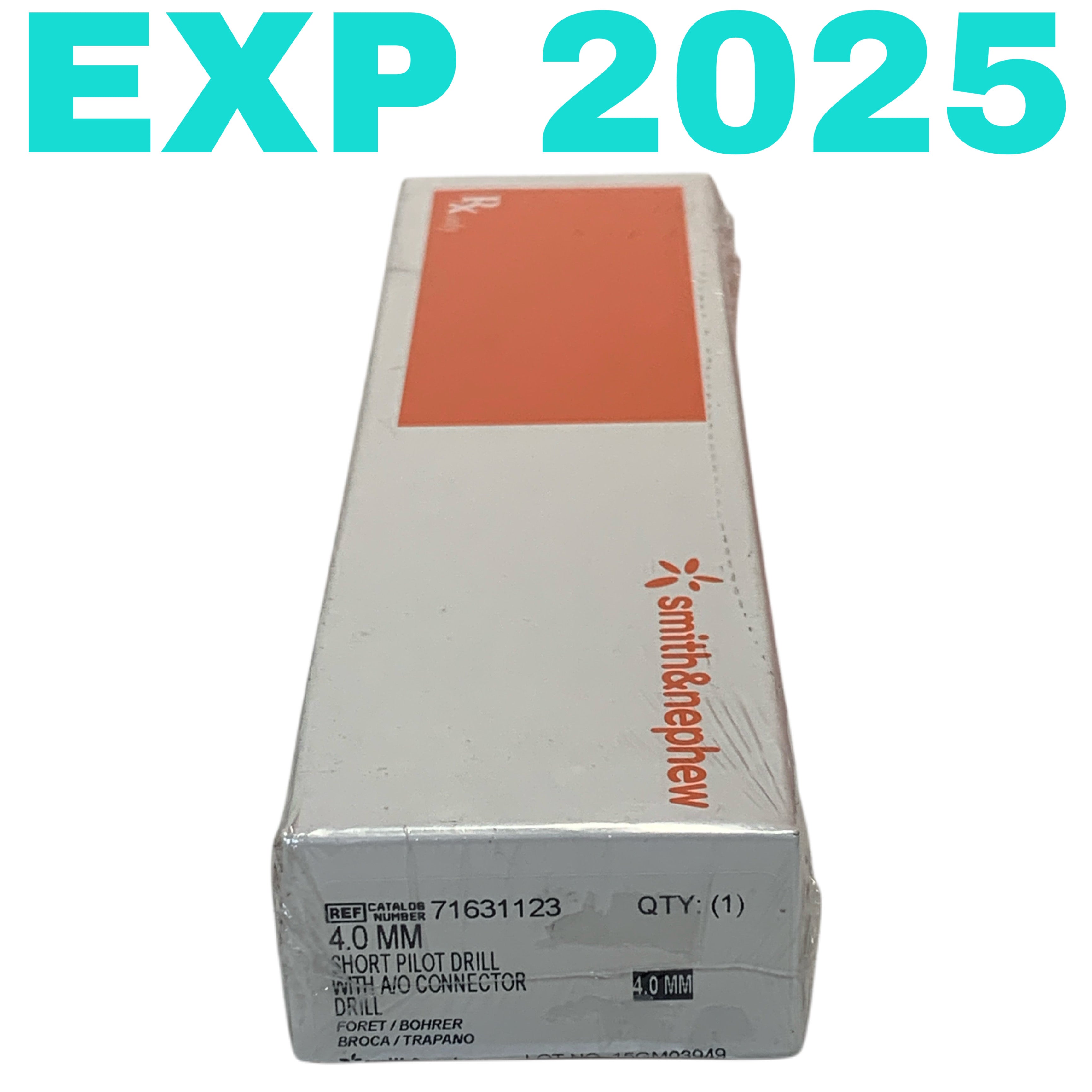 SMITH & NEPHEW REF 71631123 4.0 mm Short Pilot Drill with A/O Connector, Exp.2025/07
