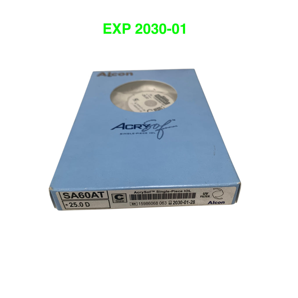 ALCON SA60AT + 25.0 D, C Size, AcrySof Single-Piece IOL EXP 2030-01