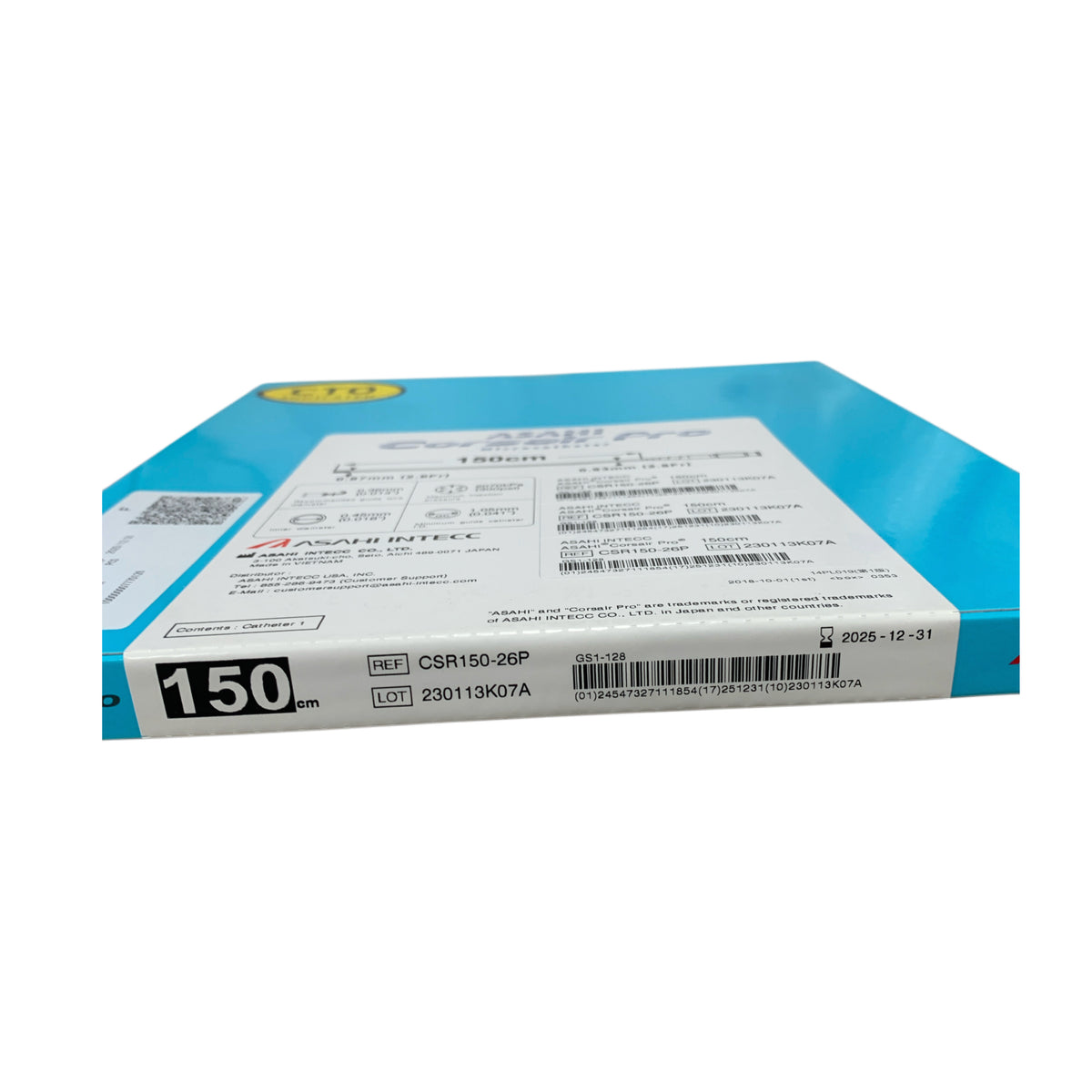 ASAHI INTECC CSR150-26P Corsair Pro Microcatheter 150cm 2.6Fr 2.8Fr Exp 2025 12