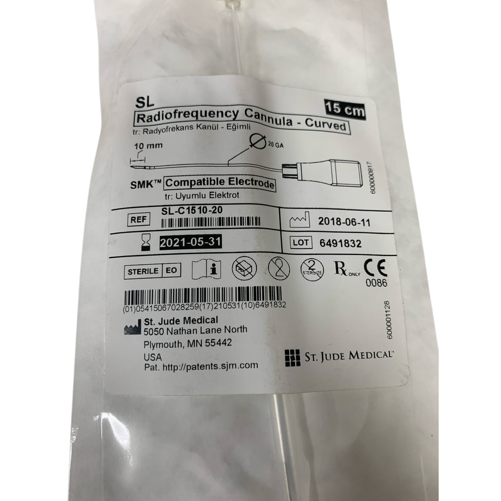 ST JUDE MEDICAL SL-C1510-20 Radiofrequency Cannula Curved 15 cm 10 mm 20 GA Exp 2021 05