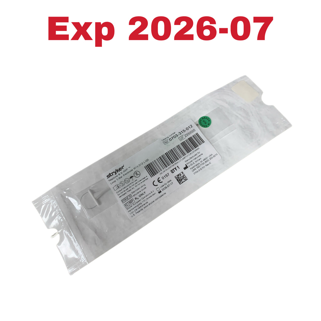 STRYKER 0703-315-012 Neptune E-SEP Loop T-Bar Electrode W15 D12 L120 Exp 2026 07