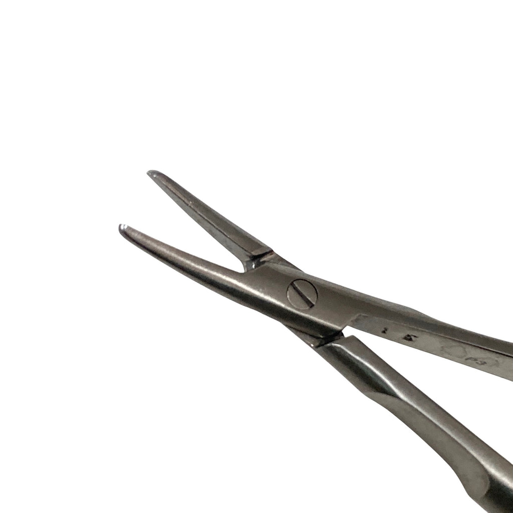 AMBLER REF 4421E Barraquer needle holder 5 1/8'',medium, gently curved, 9.0mm smooth jaws, round handle, with lock