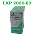 ETHICON REF 490T Ethilon 2 Non-Absorbable Nylon Suture 30" (75 cm) LR Needle Box of 24, Exp.2026/09