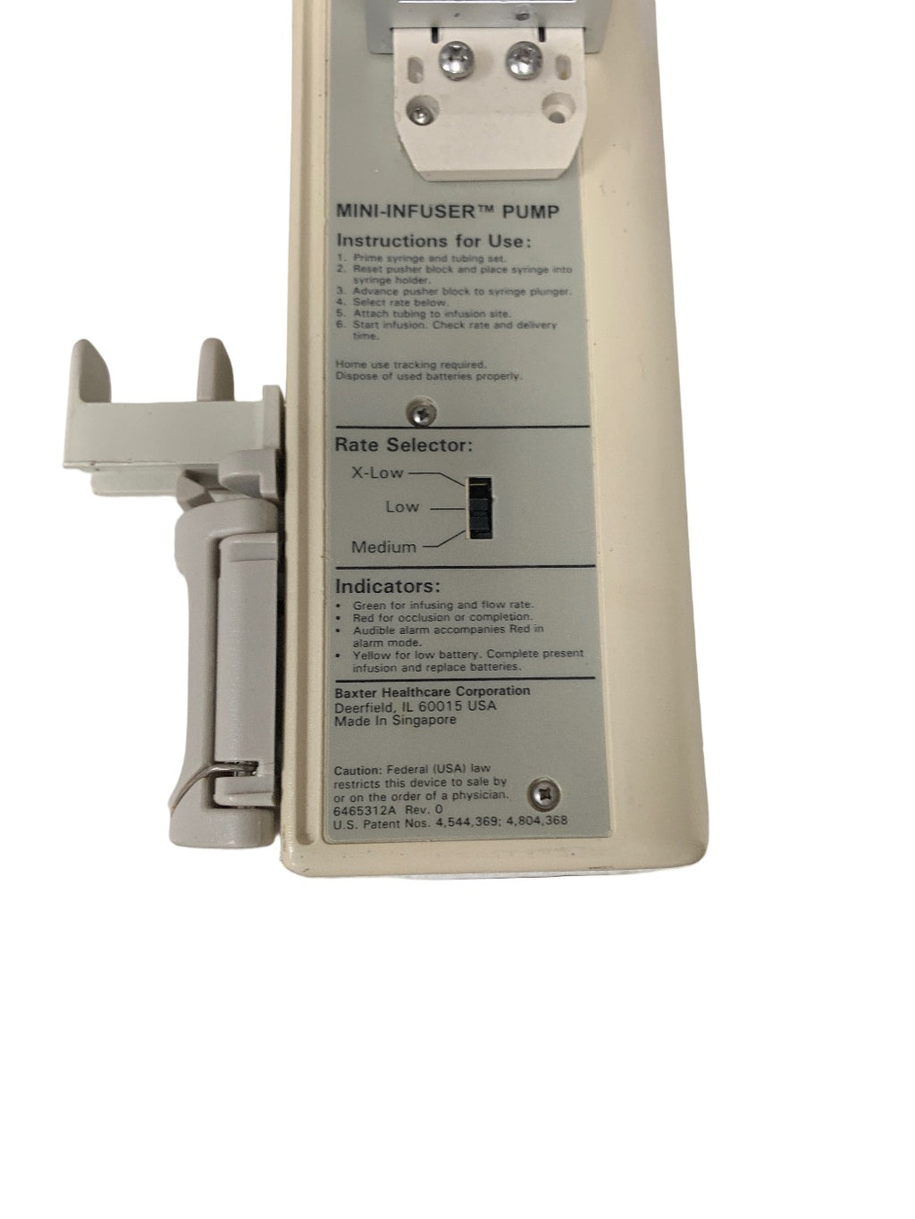 BAXTER Mini-Infuser 300XL Syringe Infusion Pump