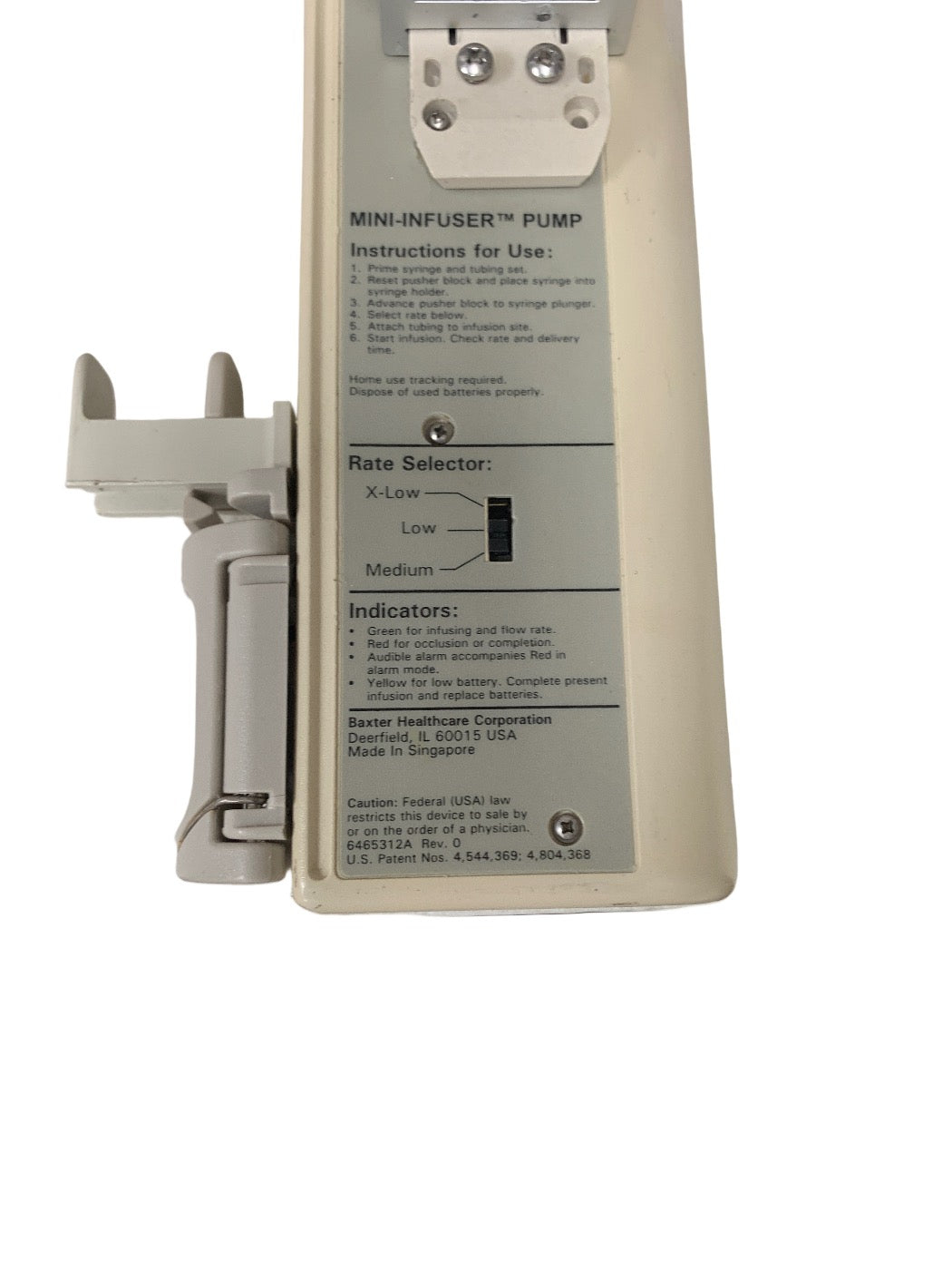 BAXTER Mini-Infuser 300XL Syringe Infusion Pump