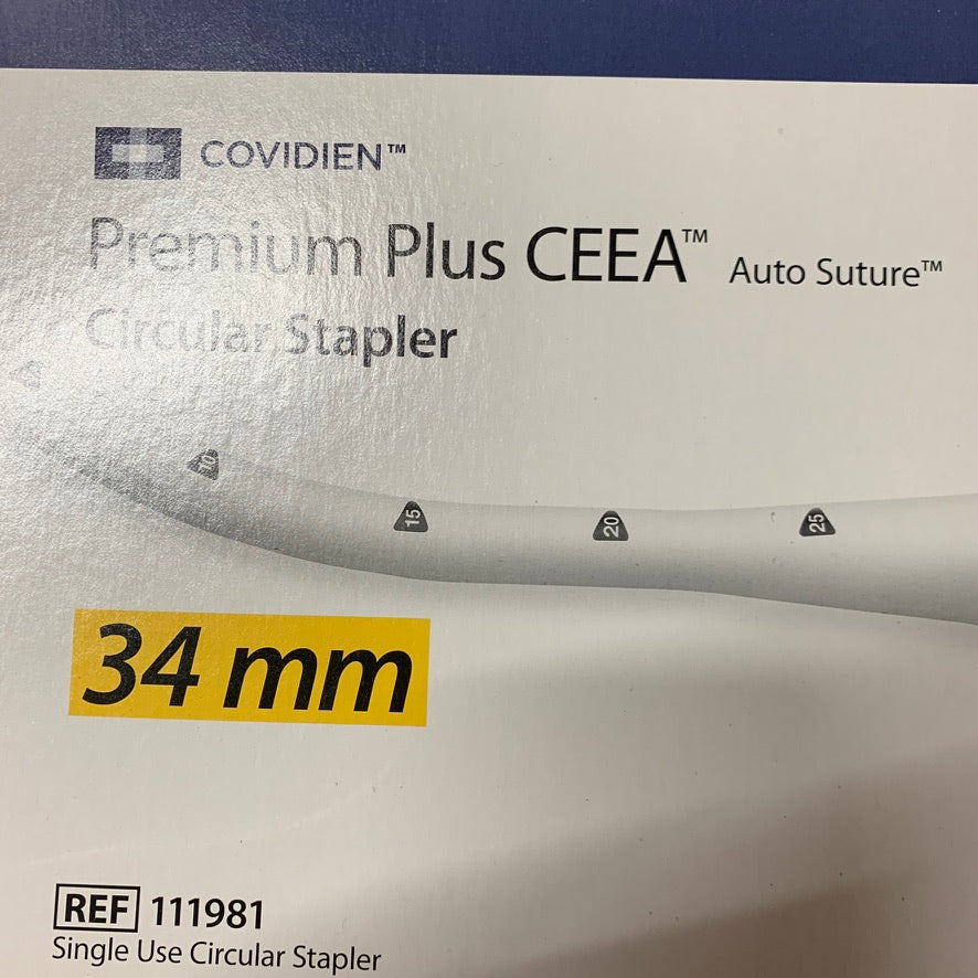 COVIDIEN 11981 Premium Plus CEEA Auto Suture Circular Stapler 34 mm EXP 2019 07