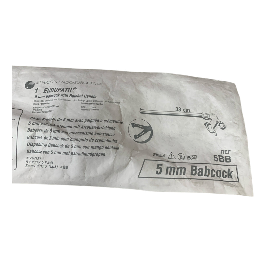 ETHICON 5BB ENDOPATH 5mm Babcock with Ratchet Handle 33 cm EXP 2025 06
