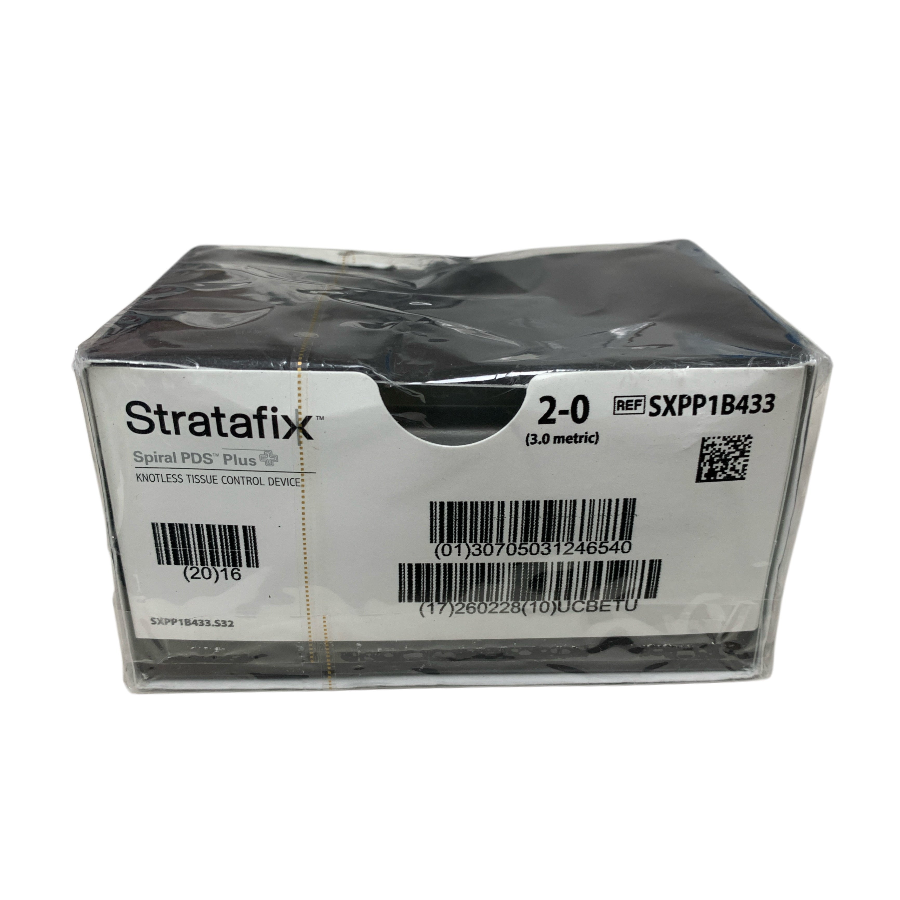 ETHICON REF SXPP1B433 Stratafix Spiral PDS Plus Knotless Tissue Control Device 2-0, 9" (23 cm) SH Taper BOX OF 12, Exp.2026/02