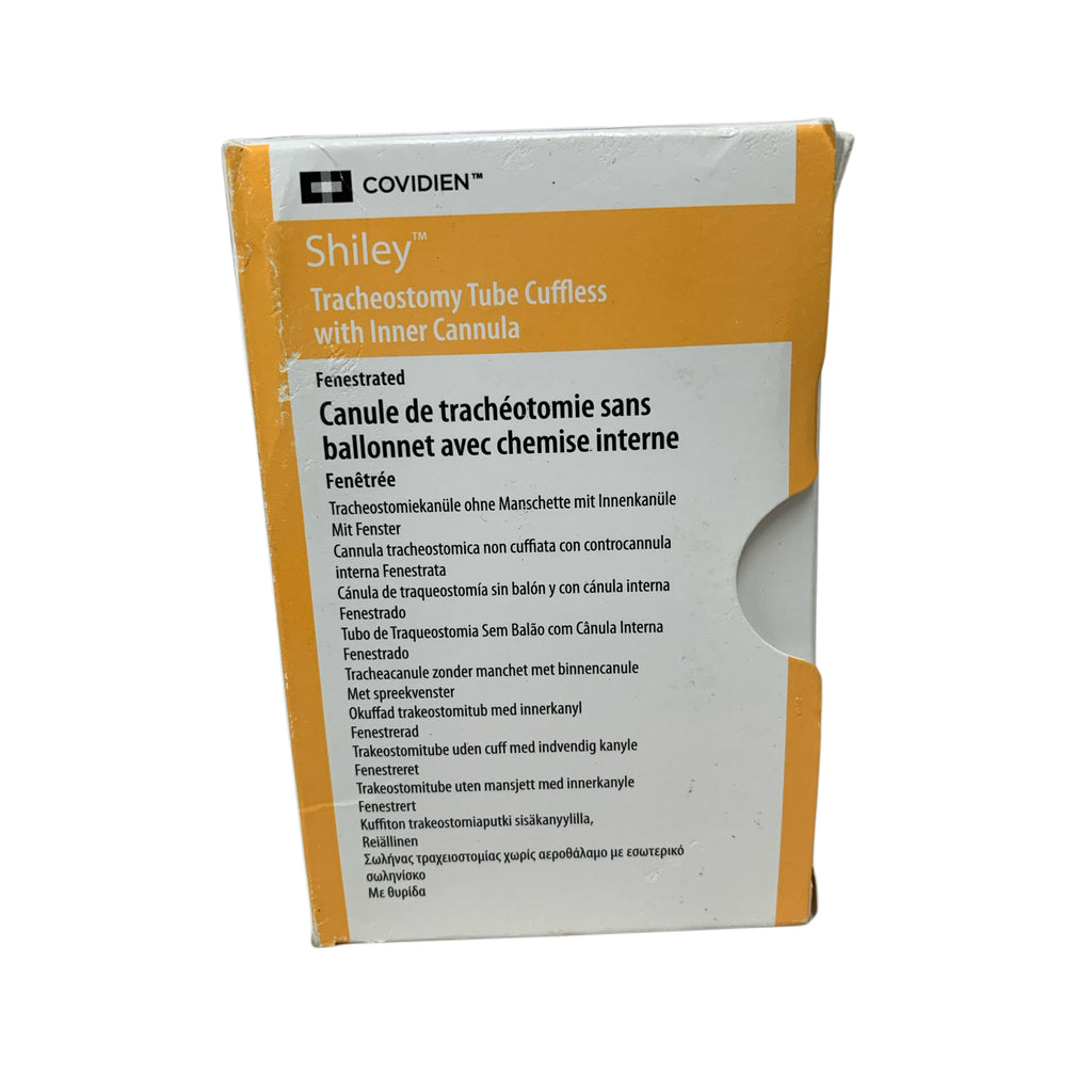 COVIDIEN REF 8CFN Shiley Fenestrated Cuffless Tracheostomy Tube with Inner Cannula, Exp.2029/04
