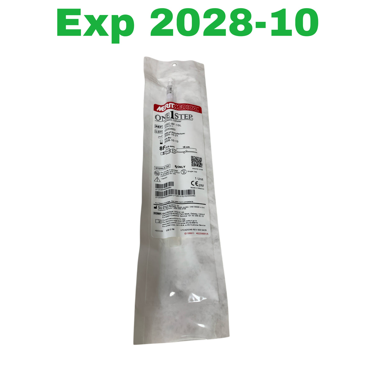 MERIT MEDICAL OSC-8F-15L One Step Centesis Catheter 8F 2.6 mm 15 cm Exp 2028 10