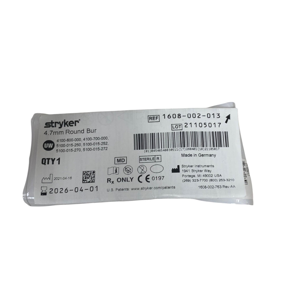 STRYKER 1608-002-013 4.7mm Round Bur Exp 2026 04