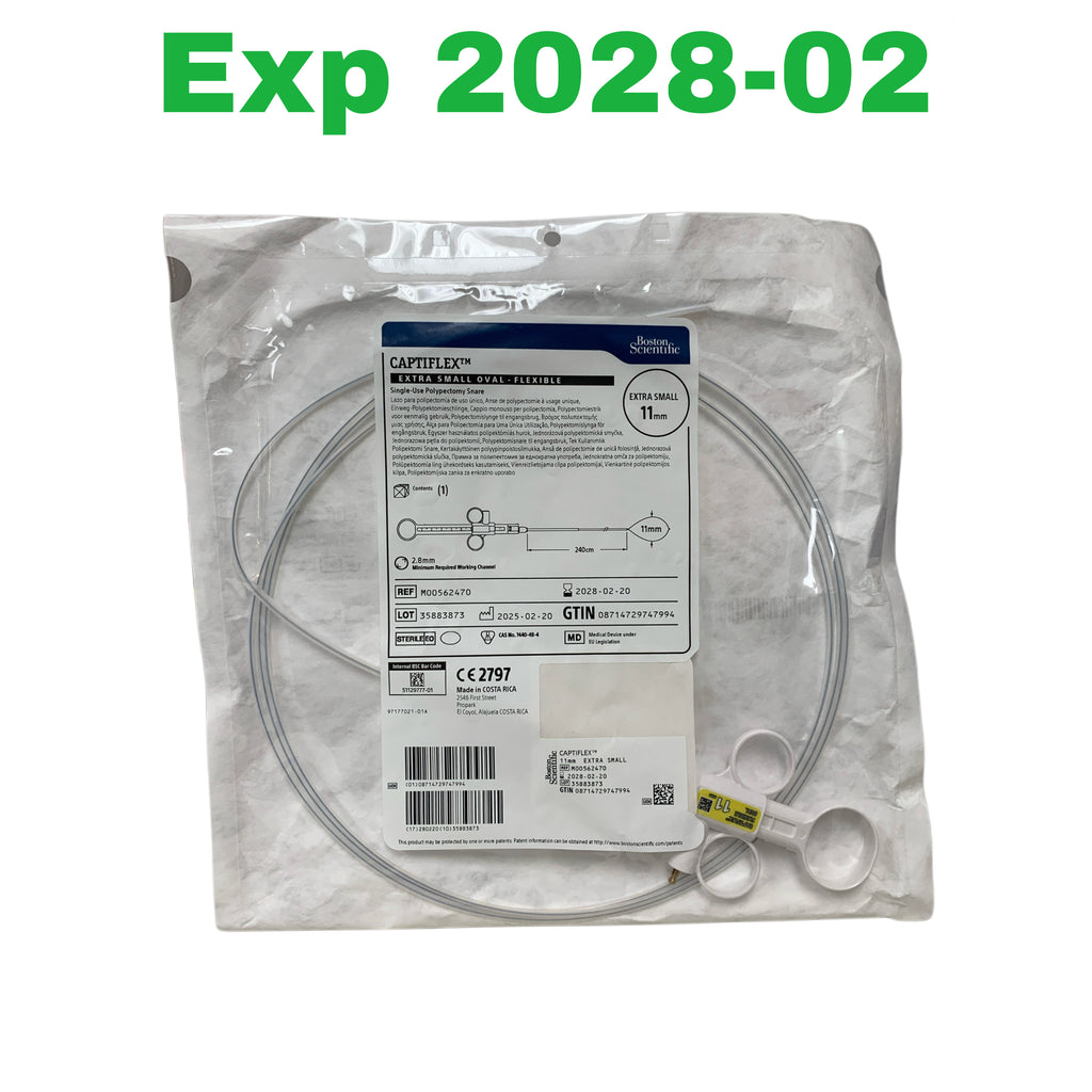 BOSTON SCIENTIFIC M00562470 Captiflex Extra Small Oval Flexible Single-Use Polypectomy Snare 11mm Exp 2028 02