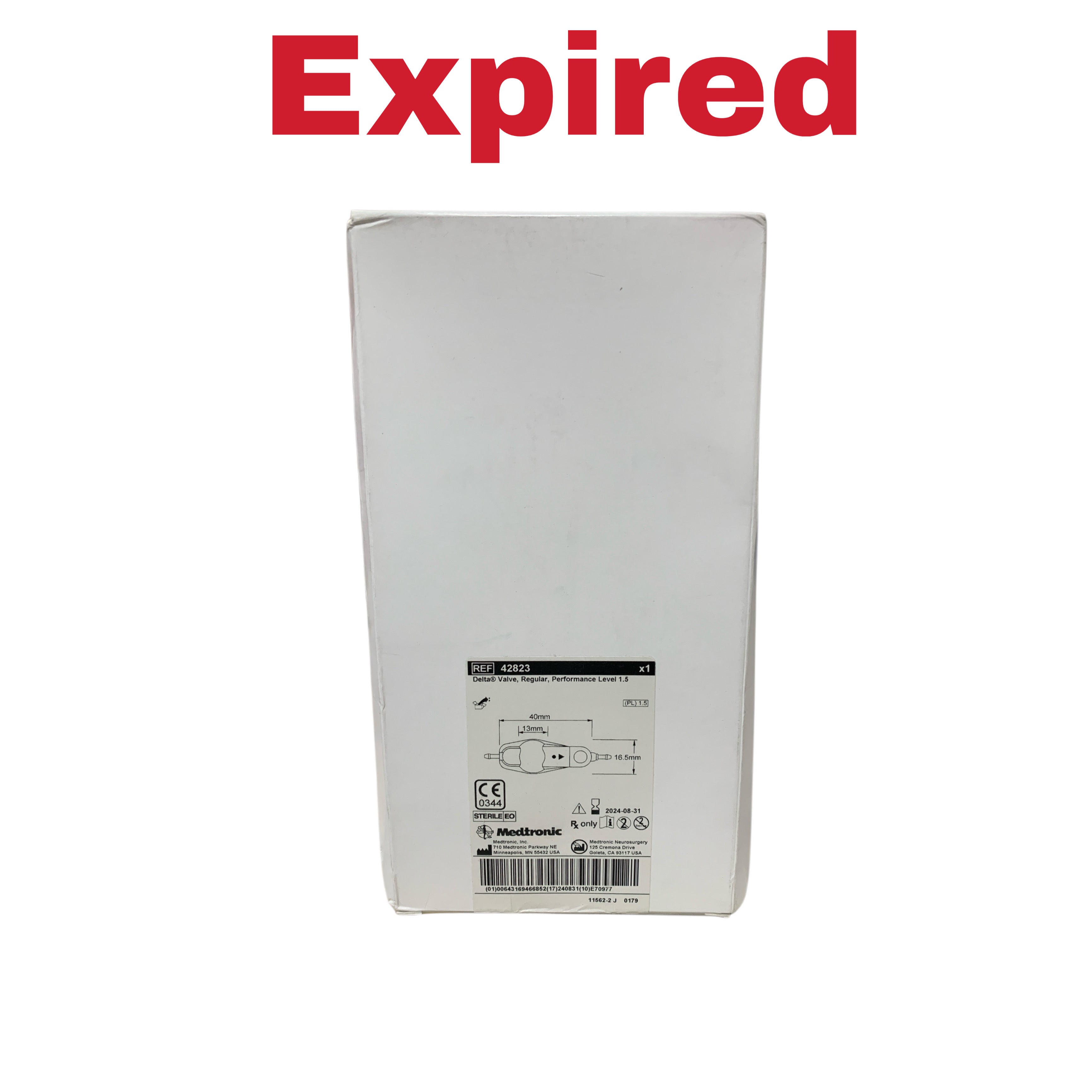 MEDTRONIC 42823 Delta Valve Regular Performance Level 1.5 Exp 2024 08