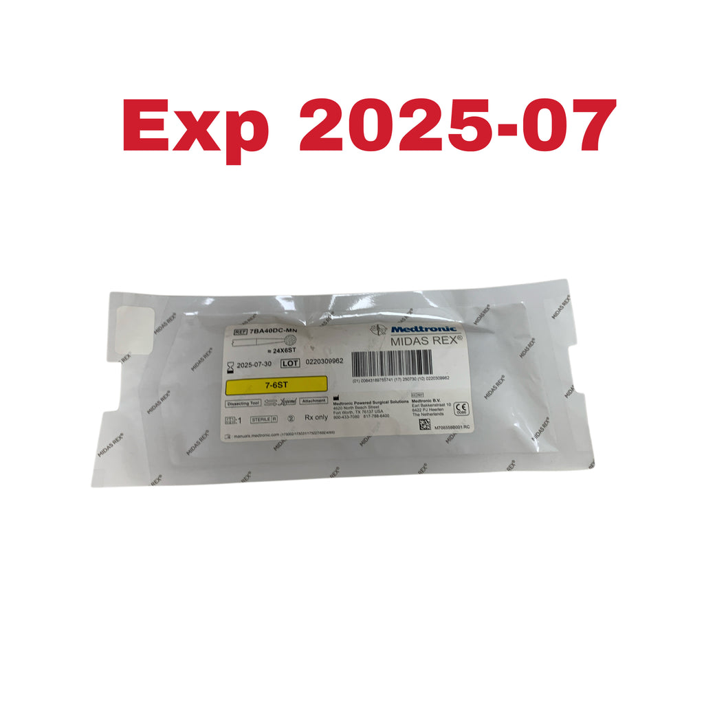 MEDTRONIC MIDAS REX 7BA40DC-MN Legend Dissecting Tool Attachment 7-6ST 24X6ST Exp 2025 07