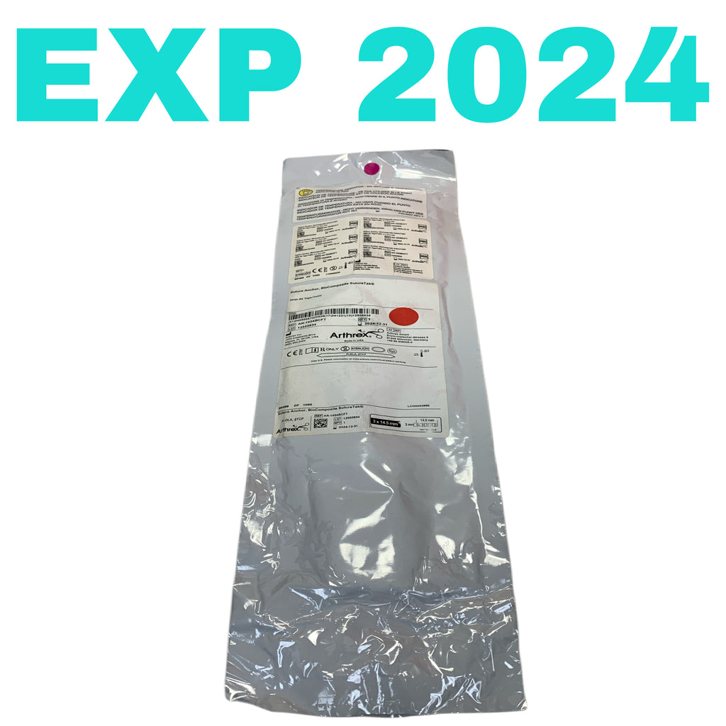 ARTHREX REF AR-1934BCFT BioComposite SutureTak Suture Anchor 3 mm x 14.5 mm with #2 TigerTail, Exp.2024/12