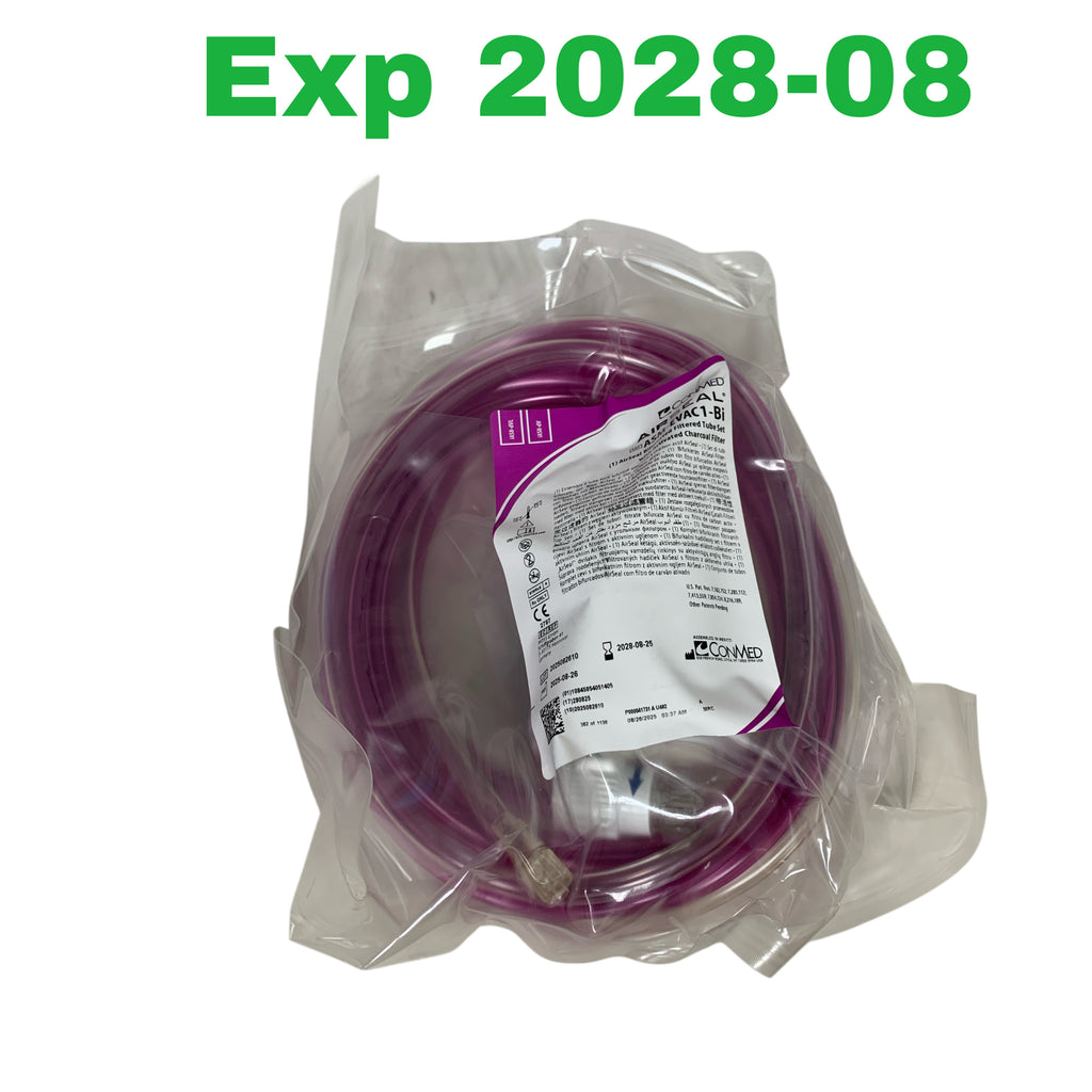 CONMED ASM-EVAC1-Bi AirSeal Bifurcated Filtered Tube Set with Activated Charcoal Filter EXP 2028 08