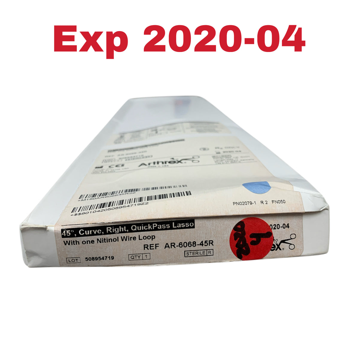 ARTHREX AR-6068-45R 45° Curve Right QuickPass Lasso With One Nitinol Wire Loop Exp 2020 04