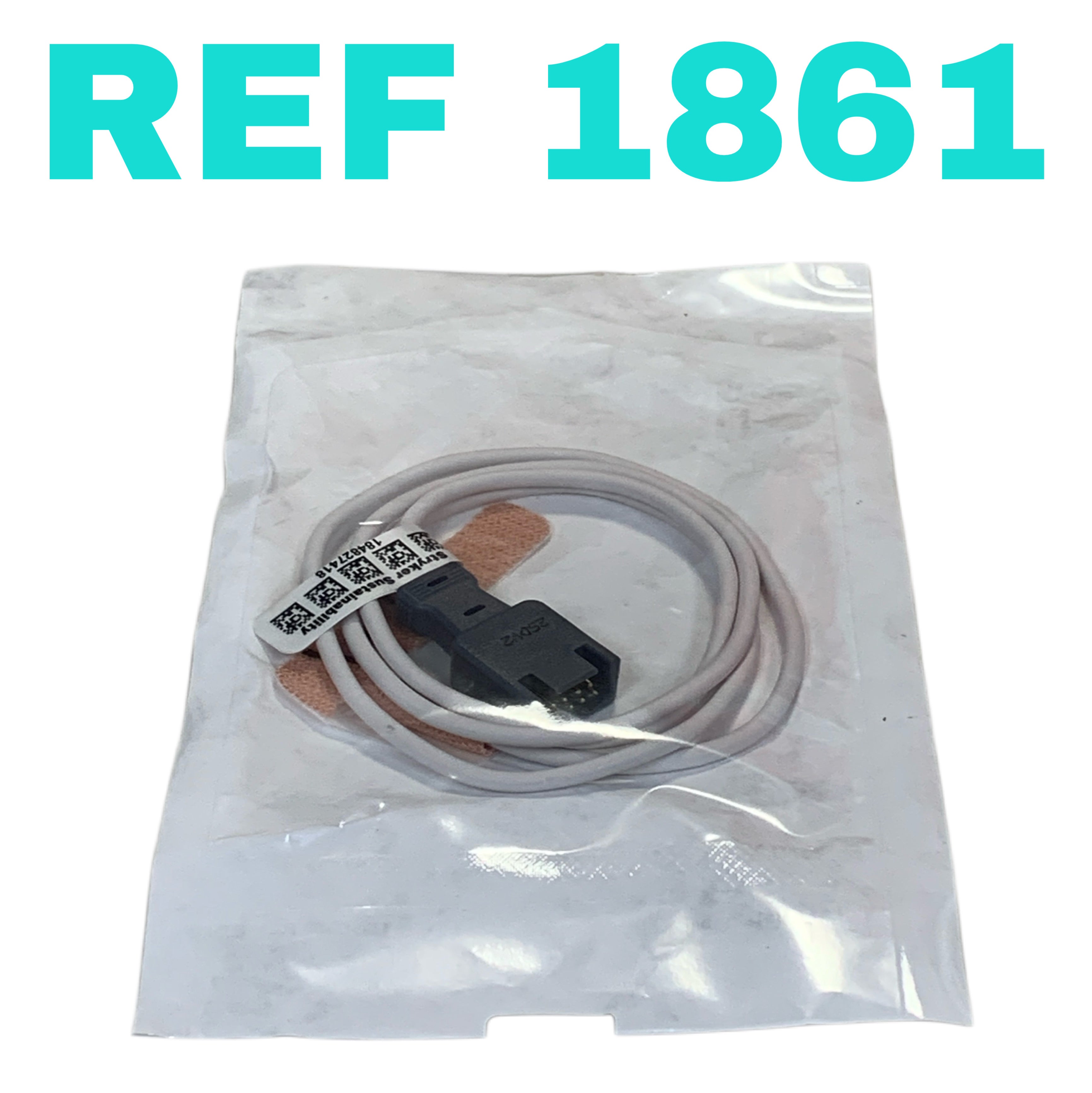 STRYKER REF 1861 Infant Pulse Oximeter Sensor 3 ft. Cable 3-20 kg Exp. 2025/10