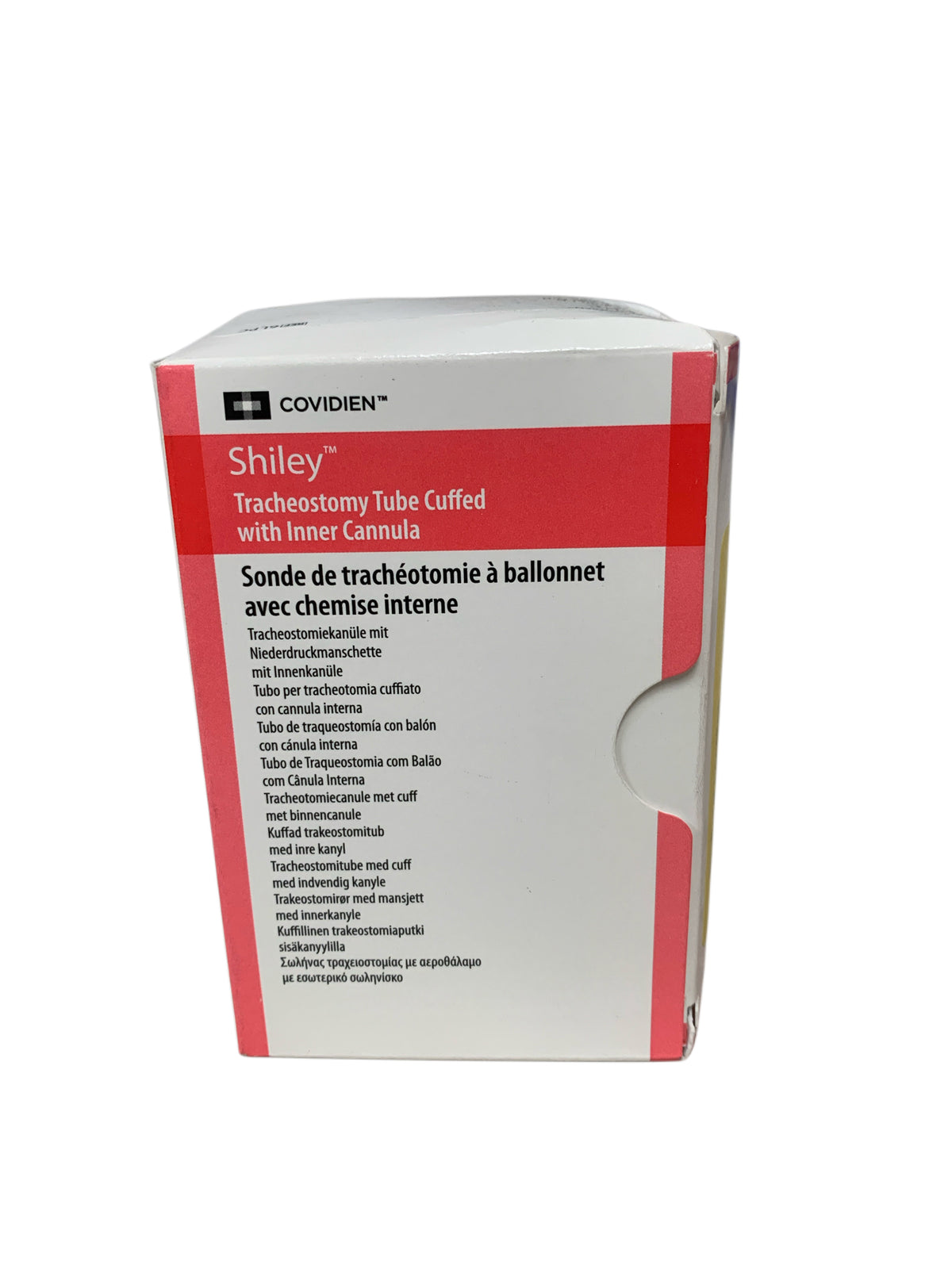 COVIDIEN 6LPC Shiley Tracheostomy Tube Cuffed with Inner Cannula 6.4 mm I.D. 10.8 mm O.D. 24.0 mm 76 mm Exp 2023 08
