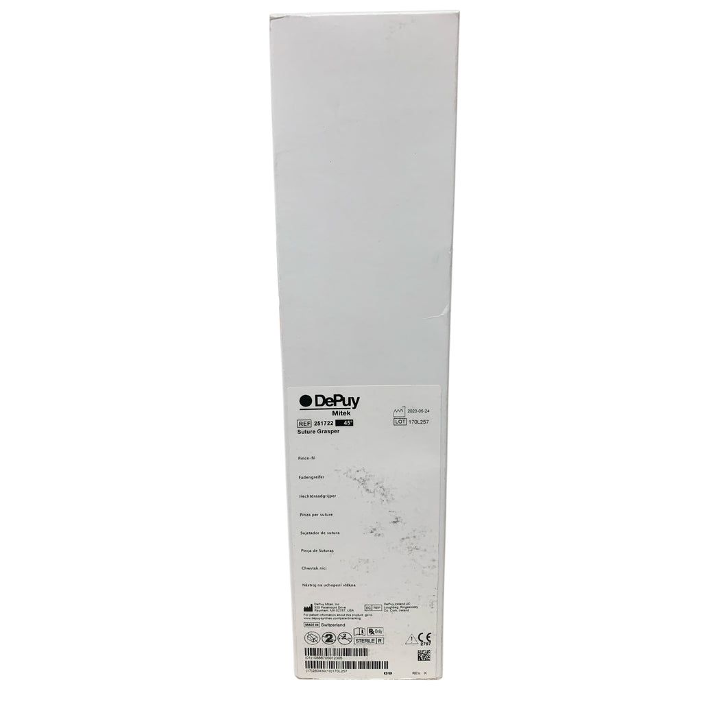 DEPUY MITEK REF 251722 Ideal Suture Grasper 45 Degree Exp 2028 04