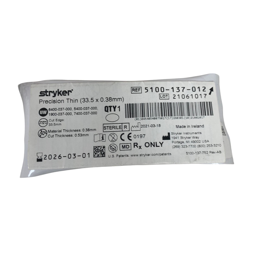 STRYKER 5100-137-012 Precision Thin 33.5 x 0.38mm EXP 2026 03
