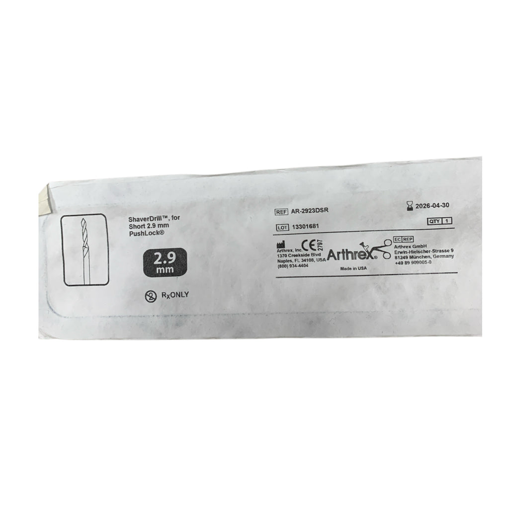 ARTHREX AR-2923DSR ShaverDrill for Short 2.9 mm PushLock Exp 2026 04