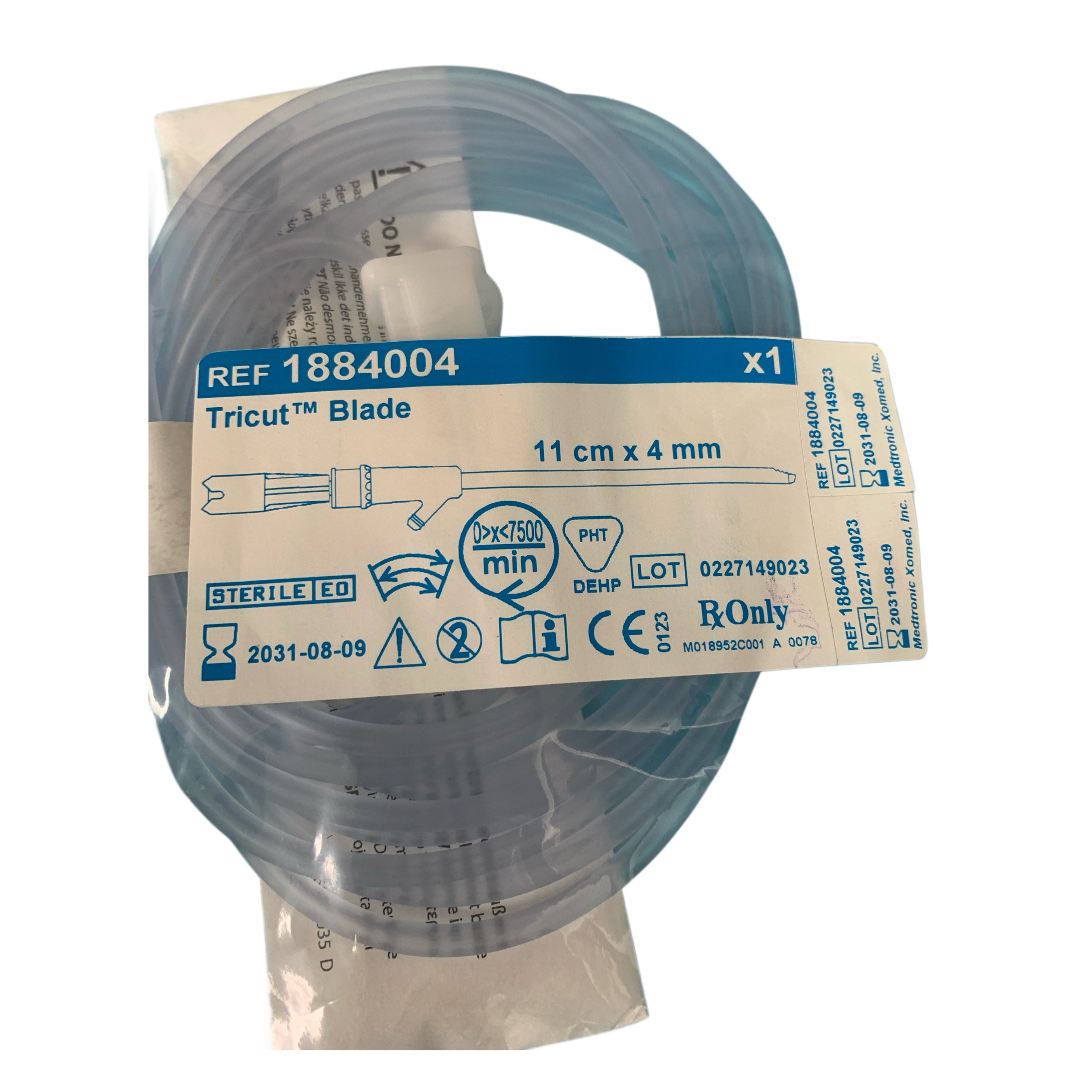 MEDTRONIC XOMED INC. REF 1884004 Tricut Blade 11 cm x 4 mm, Exp.2031/08