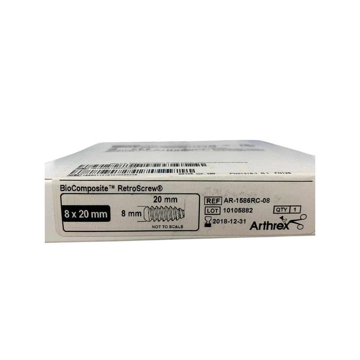 ARTHREX AR-1586RC-08 BioComposite RetroScrew 8 x 20 mm Exp 2018 12