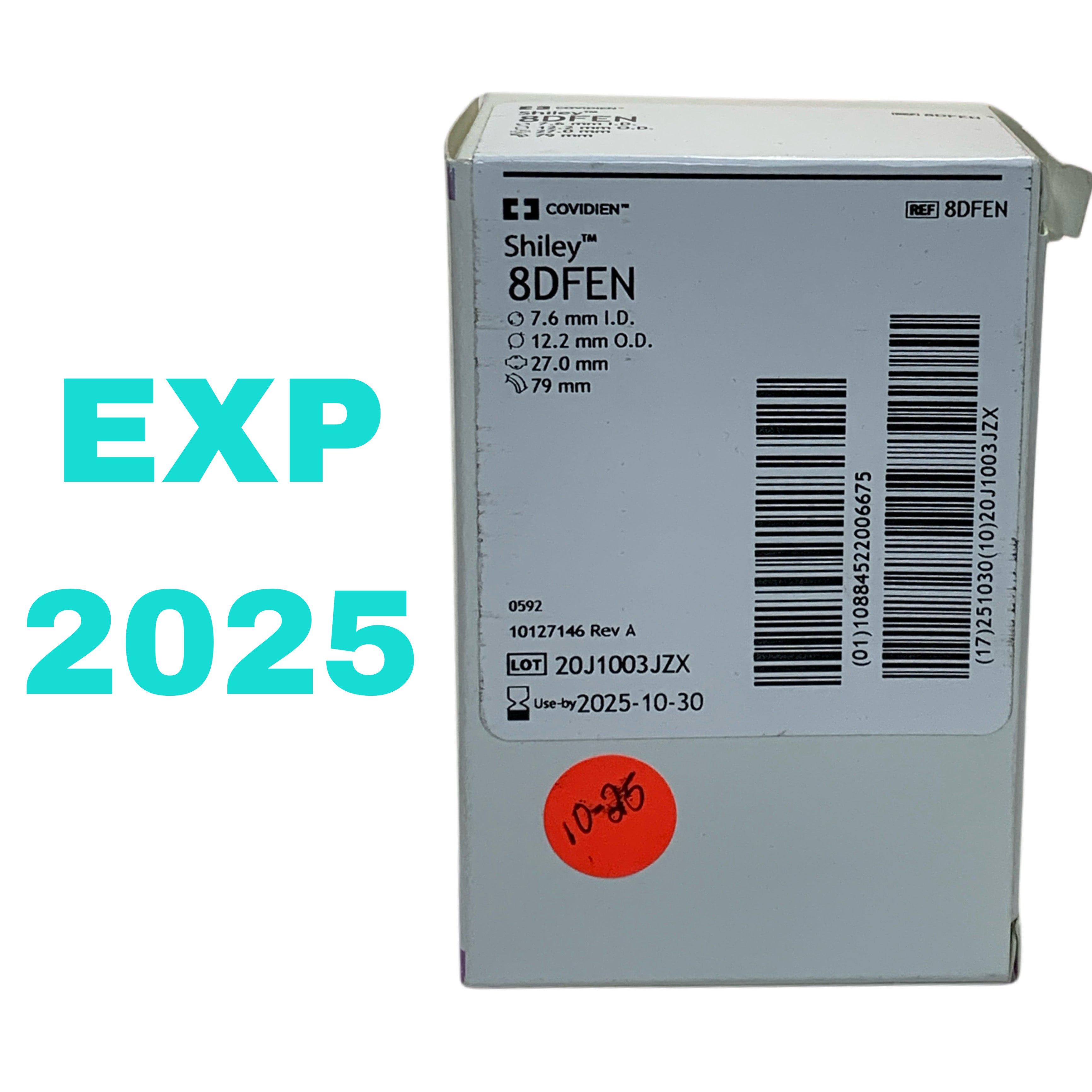 COVIDIEN REF 8DFEN Shiley 8DFEN Fenestrated Tracheostomy Tube Cuffed with Disposable Inner Cannula Exp.2025/10
