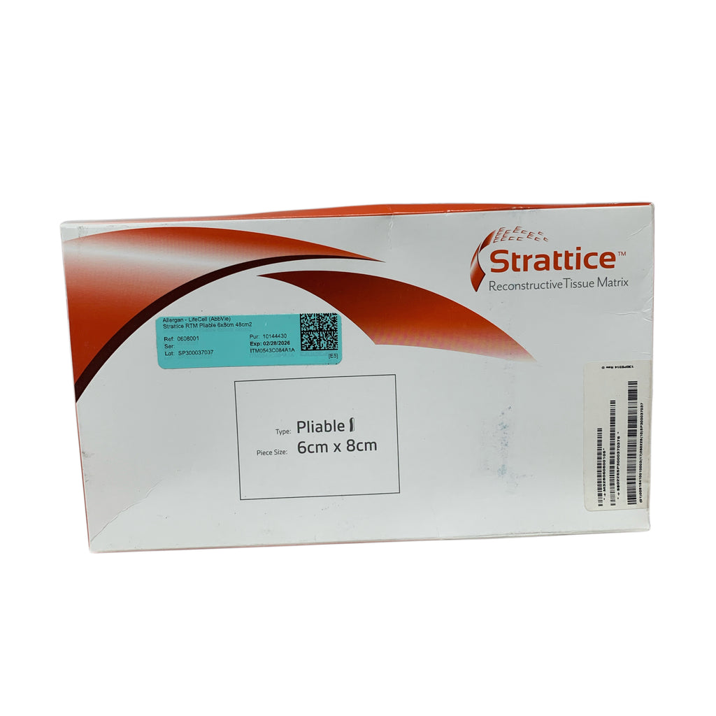 ALLERGAN LifeCell 0608001 Strattice Reconstructive Tissue Matrix Pliable 6cm x 8cm Exp 2026 02