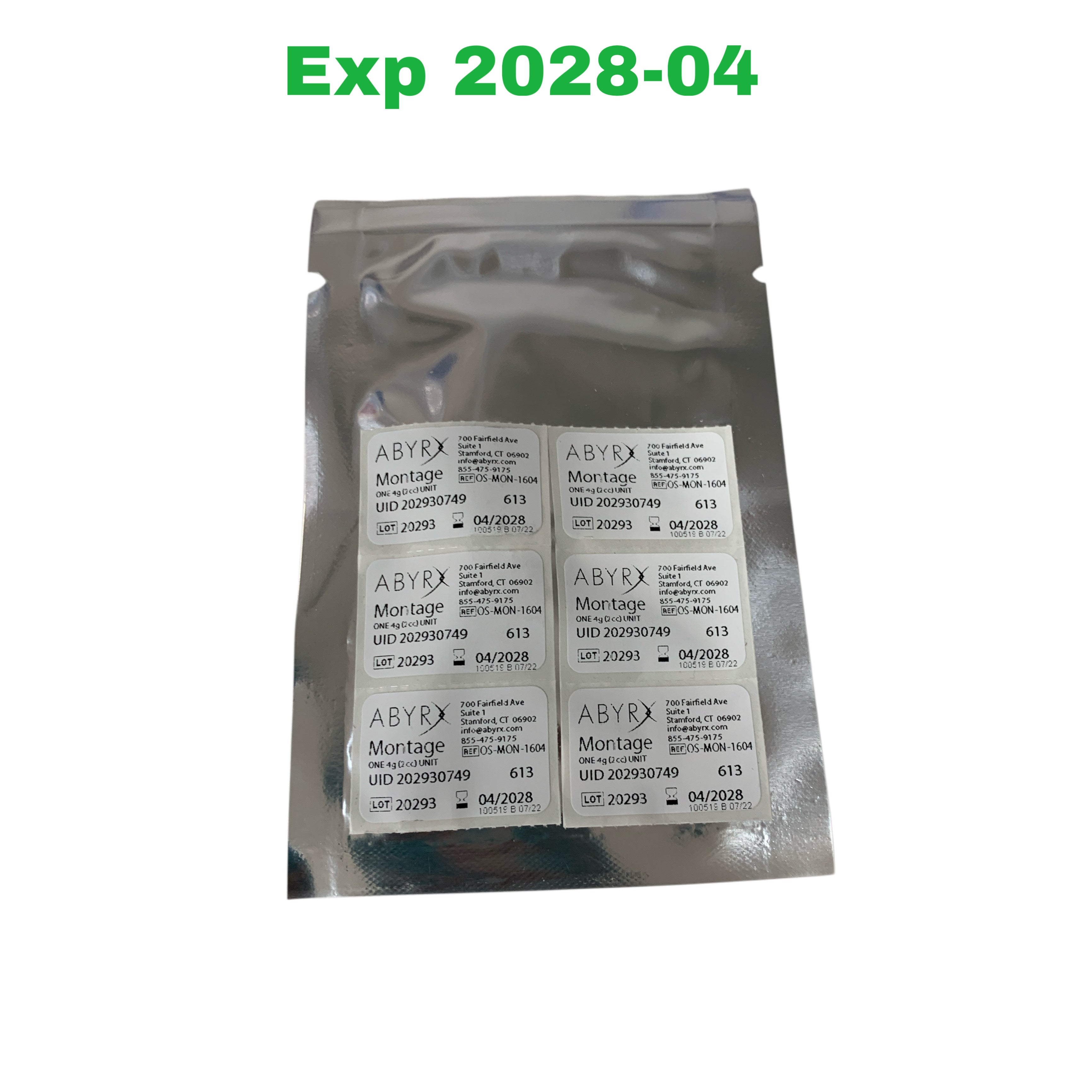 ABYRX INC. REF OS-MON-1604 Montage Settable Bone Putty 2cc 4g, Exp.2028/04