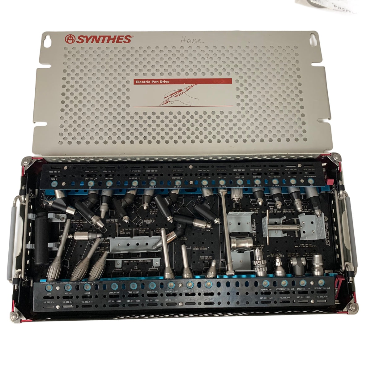 SYNTHES 05.001.000 Electric Pen Drive System Set With Handpiece, Attachments & Tray