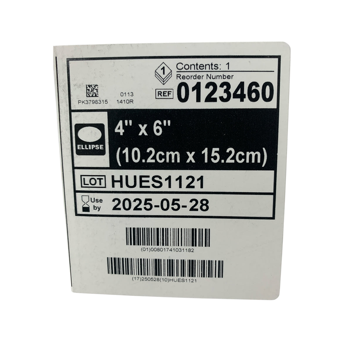 BARD 0123460 Composix E/X Mesh 4" x 6" 10.2cm x 15.2cm Ellipse Exp 2025 05