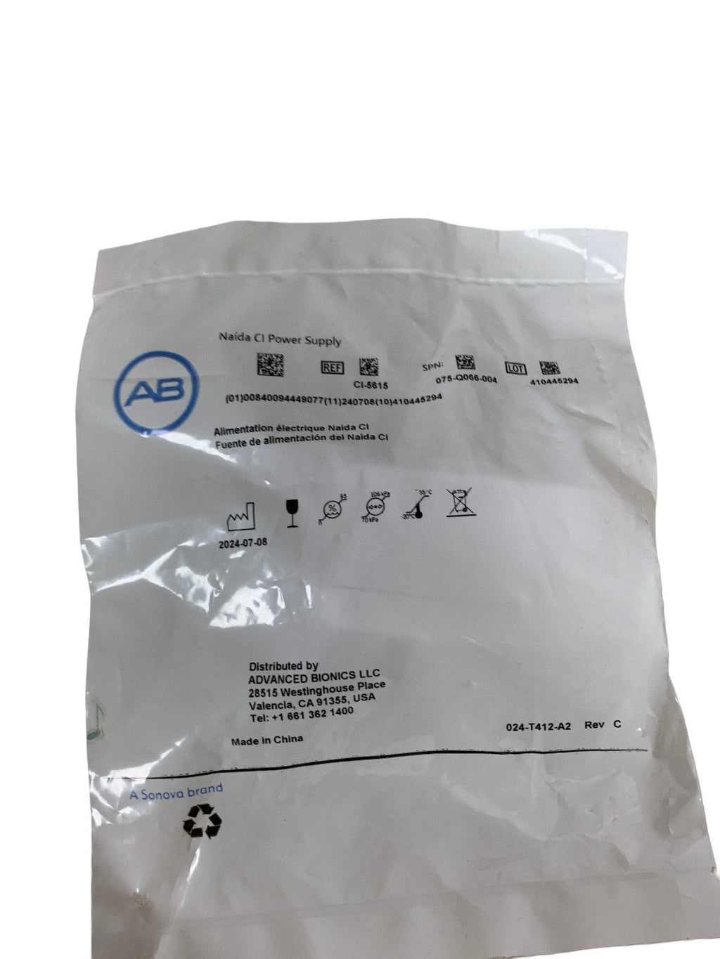 ADVANCED BIONICS CI-5615 Naida CI Power Supply