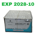 ETHICON REF SA6H Perma-Hand Silk Suture 0 Sutupak 2x60" Box of 36, Exp.2028/10