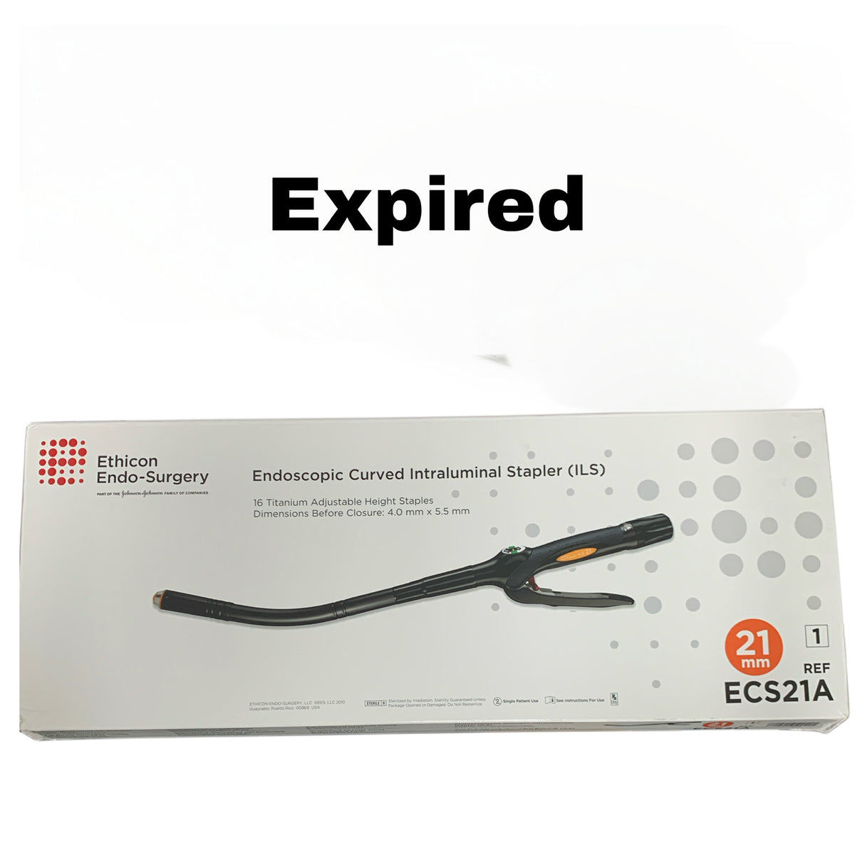 ETHICON ENDO-SURGERY ECS21A Endoscopic Curved Intraluminal Stapler ILS 21 mm EXP 2022 07