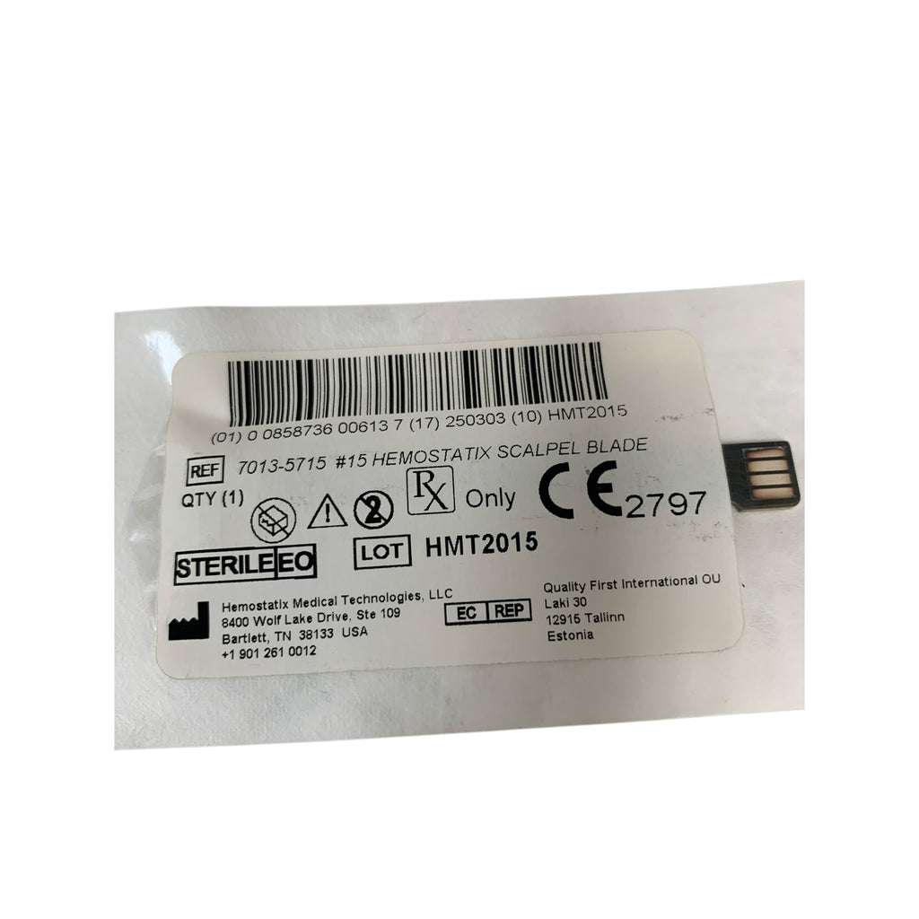 HEMOSTATIX MEDICAL TECHNOLOGIES REF 7013-5715 #15 Hemostatix Scalpel Blade, Exp.2025/03