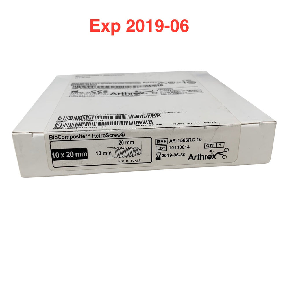 ARTHREX AR-1586RC-10 BioComposite RetroScrew 10 x 20 mm Exp 2019 06