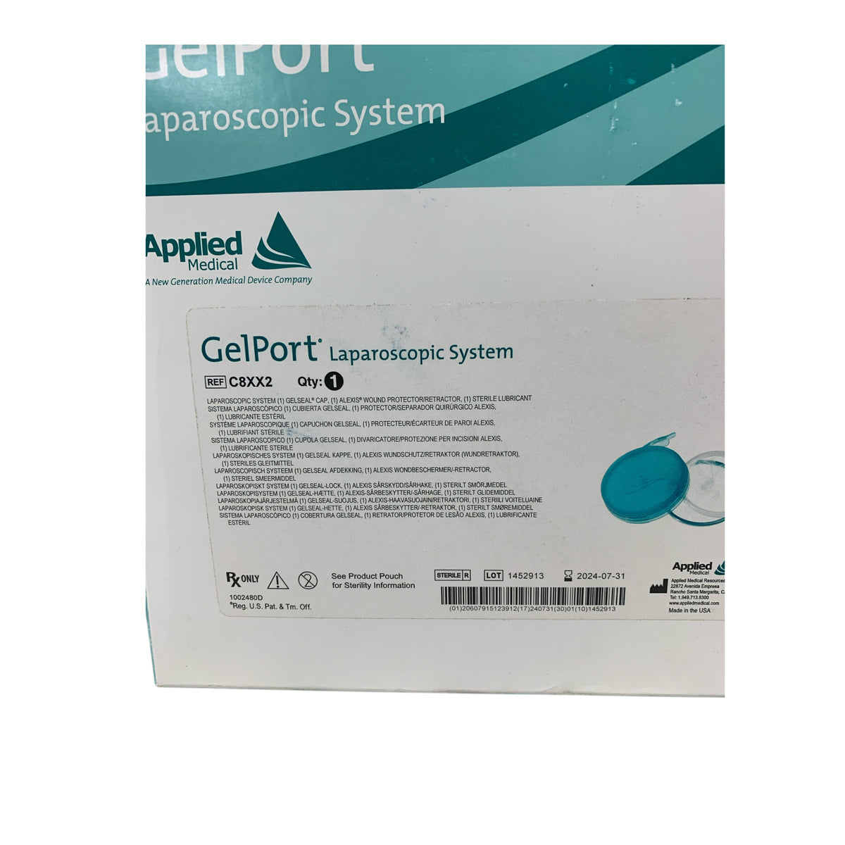 APPLIED MEDICAL C8XX2 GelPort Laparoscopic System Exp 2024 07
